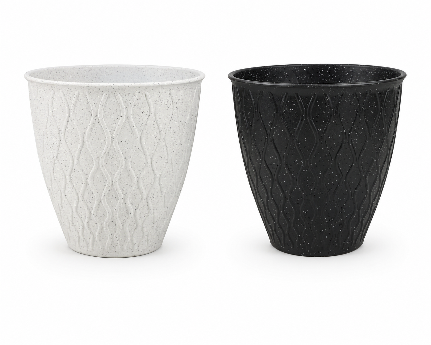 Stone Speckle Wave Embossed Pot